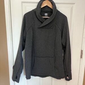 Maurices Charcoal Herringbone Cowl Neck Sweater